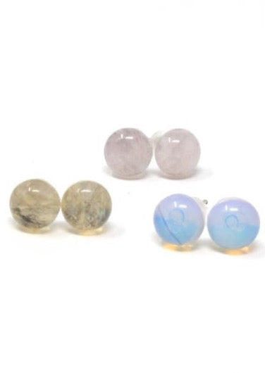 Gemstone Stud Earrings